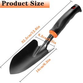 Garden Trowel Hand Shovel Heavy Duty Gardening Hand Trowel with Ergonomic Grip Rust Resistant Garden Tools Small Spade for Planting Transplanting, Weeding, Moving and Smoothing Soil-Gardening Gift