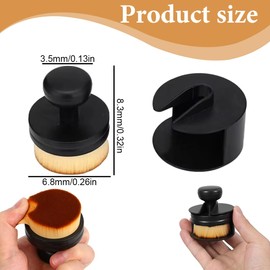 WUSJCOF Großer Selbstbräuner Körper Make-up-Pinsel, Ovaler Kabuki-Pinsel, Breiter Kopf Selbstbräunerpinsel, Concealer Sonnenschutz-Applikator, Körperpinsel (7,4 cm Durchmesser)