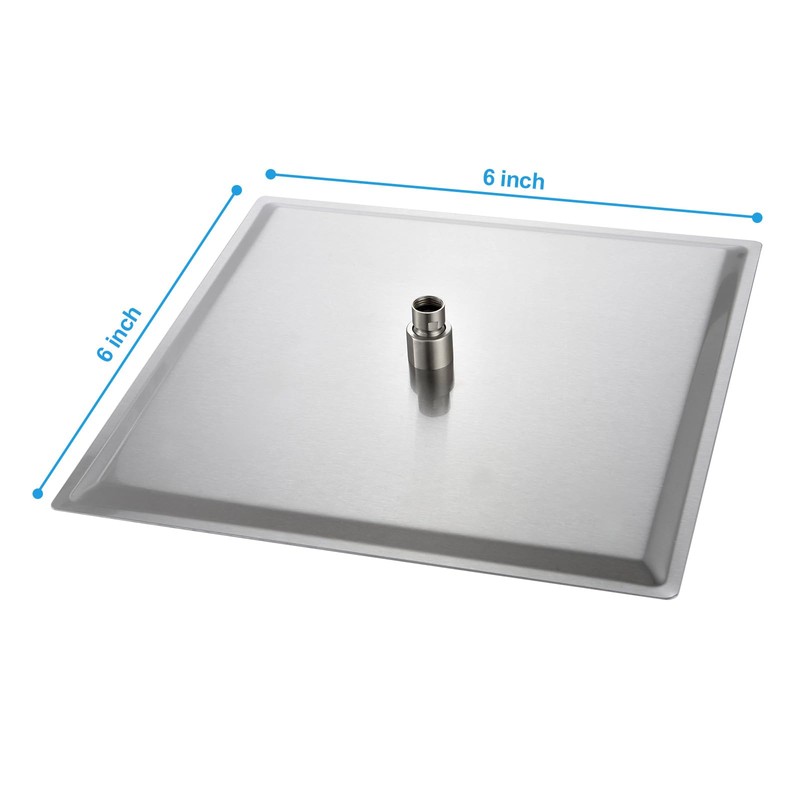 Lordear Rain Shower Head 6 Inch Solid Ultra Thin 304