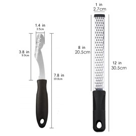 Jalapeno Pepper Corer, Lemon Zester Cheese Grater,Core Deseeder for Jalapenos, Chilis, Banana, Bell Peppers, Zucchini, Cucumber (1 Jalapeno Pepper Corer＋1 Lemon Citrus Zester Cheese Grater)