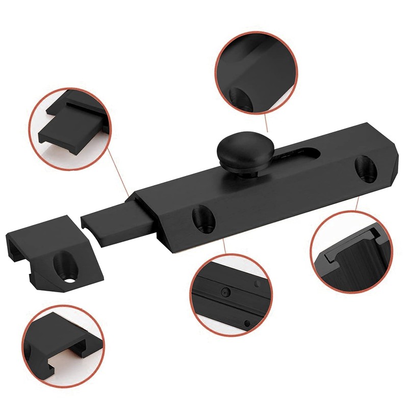 Reccisokz 1Pc Thick Pure Brass Slide Barrel Door Bolt Heavy