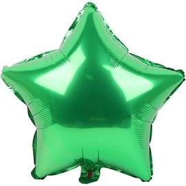 [10 Pack] Star Shape Foil Balloons, 18" Mylar Aluminum Foil Balloons 45cm Decorations for Birthday Party Wedding Engagement Party Celebration Holiday Show Party Activities (Green, 18 Inch)