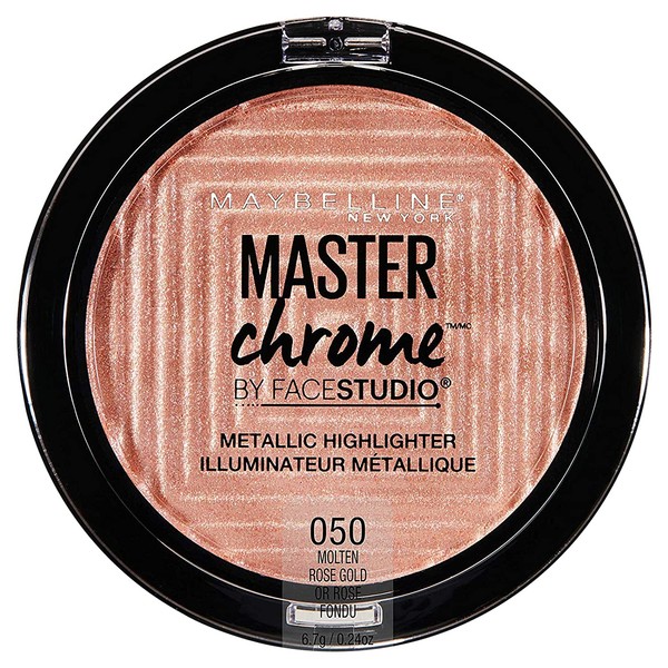 Maybelline New York Facestudio Master Chrome Metallic Highlighter Makeup, Molten Rose Gold, 0.24 Ounce