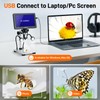 7" LCD Digital Microscope 1200X for Adults,12MP 1080P Solding USB
