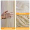 Fomcet Champagne Backdrop Curtains with Lights String 10X10FT Polyester Fabric