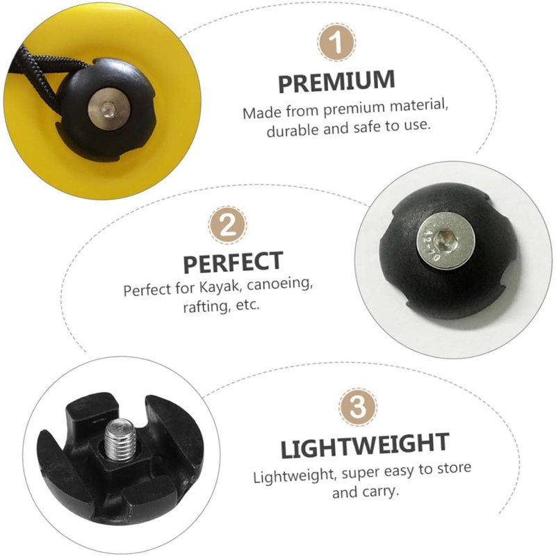 Songholee 10-Piece Round Rope Buckle Deck Line Guide Slot Accessories