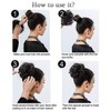 Hairpiece Bun Scrunchie Scrunchy Hair Extensions Silver Grey 40G Synthetic