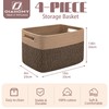 OIAHOMY 4 Pack Storage Baskets for Organizing, Basket for Shelves