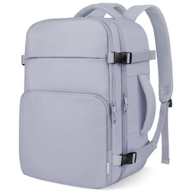 ZOMFELT Travel Backpack for Women Men, Carry On Backpack, TSA 15.6inch Laptop Backpack Flight Approved, Personal Item Travel Bag Nurse Bag Casual Daypack for Weekender Business Hiking Trip, Purple