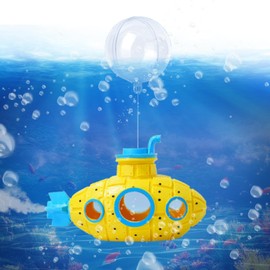 kawosun Floating Aquarium Decoration, Cute Retro Submarine Aquarium Decoration, Safe Fish Toy Betta Cichlid Gold Fish Shrimp Hermit Crab Game Companion Aquarium Accessories(Yellow)