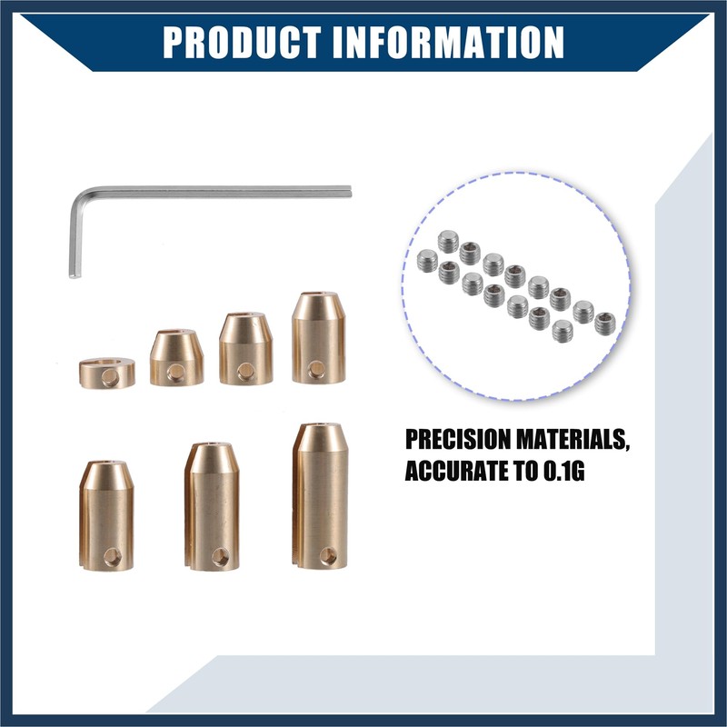 INFINAUTO Brass Wheel Spoke Balance Weights Refill / 14pcs/Set/Gold Tone