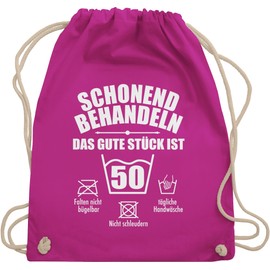 Shirtracer - Gym Bag Backpack - 50th Birthday - Treat Gentle 50, 01 Fuchsia