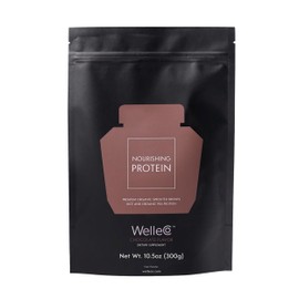 WelleCo, Nourishing Protein, Premium Organic Sprouted Brown Rice & Pea Protein, Chocolate Flavour, 300g (10.5oz) Pouch