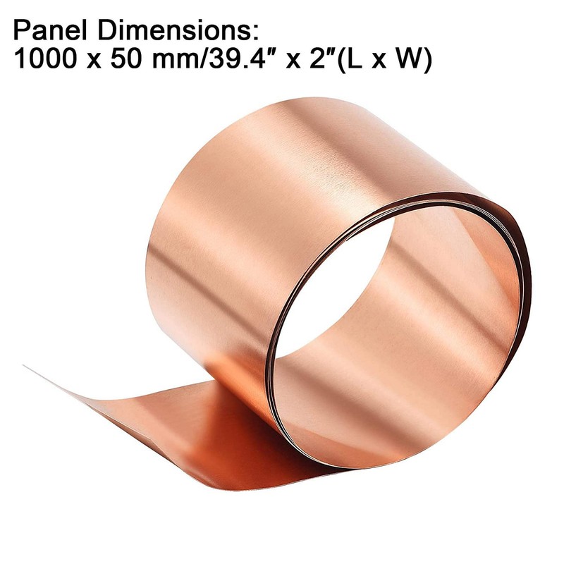 Mifrsnu Copper Sheet Roll, Metal Foil Plate 1000mm x 50mm