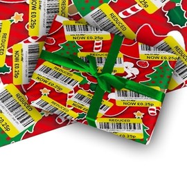 Funny Christmas Wrapping Paper and Tag set |Joke Gift Paper| Reduced Sticker