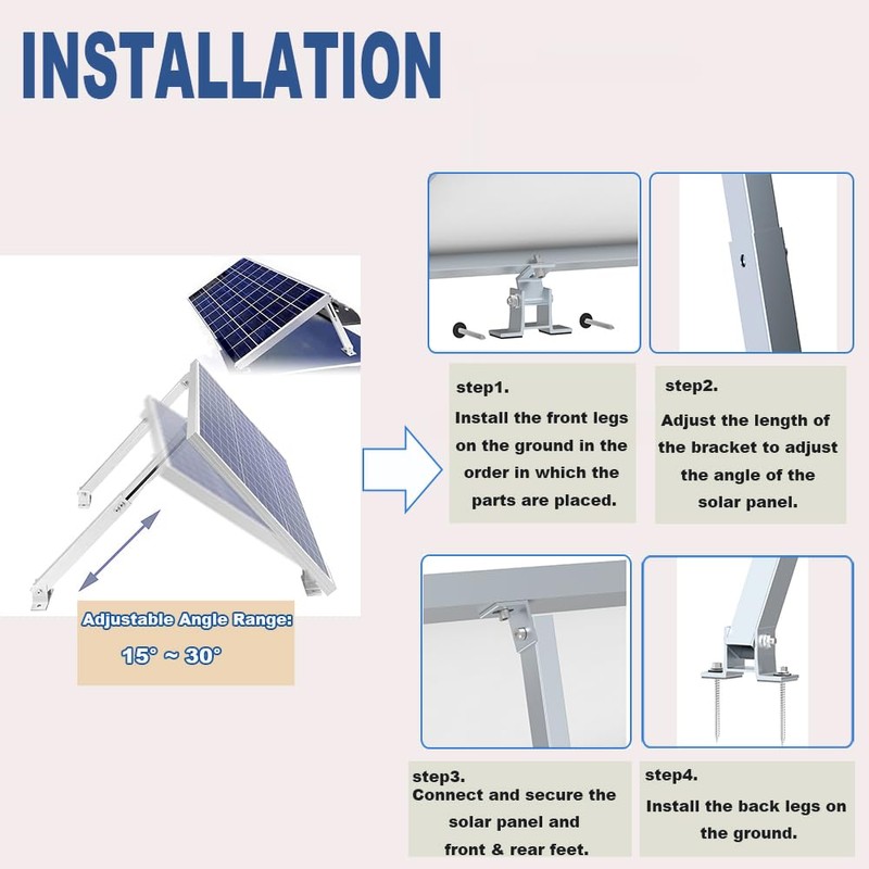 CMYYANGLIN Adjustable Solar Panel Tilt Mount Brackets Stand Support Any