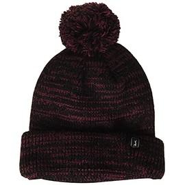 PGA TOUR Men's Heather Pom Beanie Golf Hat, Dark Windsor Wine HTR, One Size