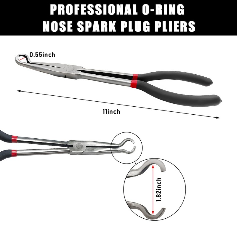 Gasedin Spark Plug Removal Tool, 11 Inch O Ring Nose
