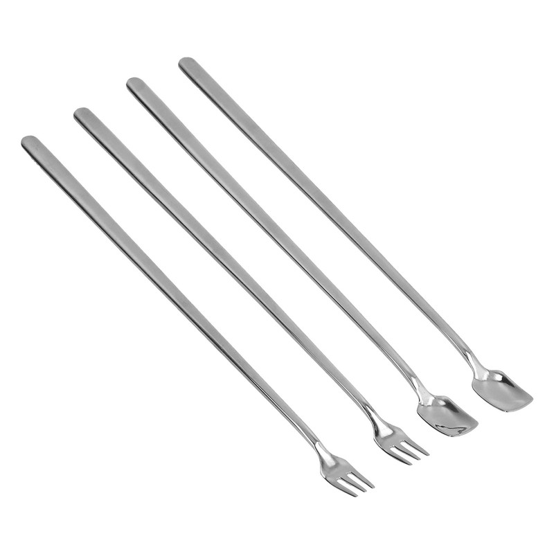 4Pcs 304 Stainless Steel Coffee Spoon Long Handle Coffee Spoon