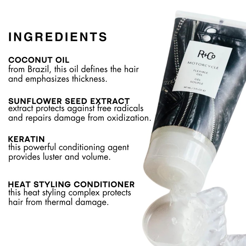 R+Co Motorcycle Flexible Gel - Hybrid Styling Gel with Flexible