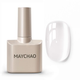 MAYCHAO 15ML Glassy Clear Cat Eye Gel Nail Polish 1Pc Silk Glitter Cat Eye Gel Polish Soak off Holographic Magnetic Nail Polish for Nail Art Manicure Salon DIY at Home, 0.5 OZ