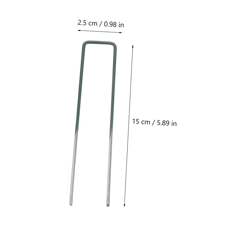 Mikinona 10 pcs Heavy Duty U Shaped Garden Pegs Durable