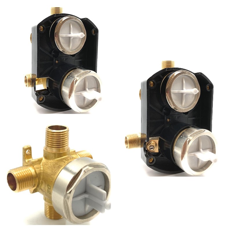 Wood Grip | Shower Faucet Integrated Diverter Rough-in Valve |