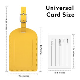 jealkip Luggage Tags for Suitcase Travel Bag Labels Privacy Protection Luggage Tag for Baggage PVC Baggage ID Label Tags yellow