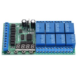Timer Relay, DC 12V 8 Channels Relay Module Multifunction Time Delay Relay Interface Board Timing Relay Switch Module