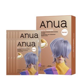 Anua Rice 70 Intensive Moisturizing Milk Mask, Rice Bran Water 70%, Ceramides, Skin Moisture Barrier, Hydrating Care Sheet Mask, Face Mask for Glass Skin, Korean Skin Care, 10 Sheets