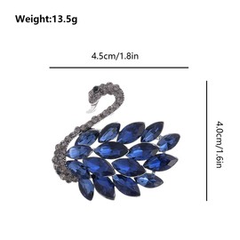 FAIRYGATE Brooches for Women UK Large Swan Brooch Crystal Pin for Girls Elegant Shinning Pendant Gorgeous Valentine's Gift Smarten up Work Clothes Wear at Parties B1627