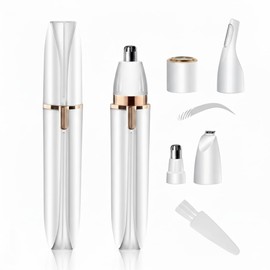 Depilador Facial Mujer 4 en 1 | Perfiladores De Rostro | Incluye Cabezal de Depilación, Nariz, Afeitado, Recortador de Cejas, Barbilla, Bikini y Axila