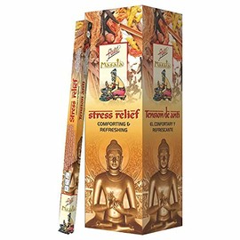 Flute Stress Relief Masala Incense Sticks - Square Pack of 175 Sticks - Heavenly Floral Fragrance for De-Stressing, Anxiety Relief, Happy Vibes