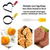 2PCS Egg Ring, Round and Heart-Shaped, Stainless Steel Fried Egg