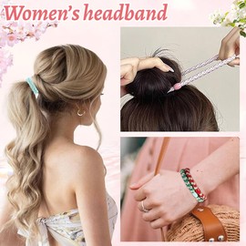 AIYVELU 10 Stück Damen-Haarbänder, elastische Gummi-Flechtbänder, Damen-Mädchen-Stretch-Haarbänder, Mode-Pferdeschwanz-Halter, Damen-Mädchen (10 gemischte Farben)