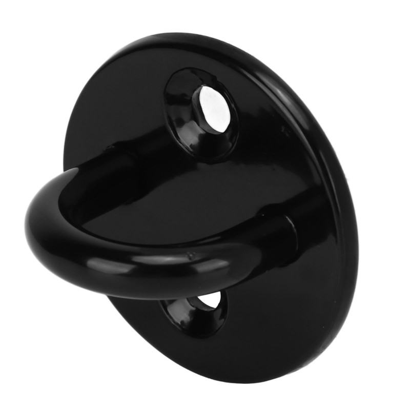 5Pcs Eye Plate Thickened Black Stainless Steel Enhanced Load Bearing