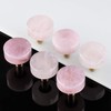 mookaitedecor Set of 4 Rose Quartz Drawer Knobs with Screws,