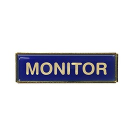 Capricornone Monitor Pack of Ten Rectangle School Badges (Blue)