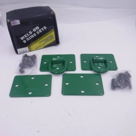 Autobots 2 Pack Autobots 1/2" Weld-On D Ring Set W/Hardware Dark Green 12000LBS Capacity