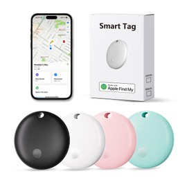 Lmrbelec Air Tags, Tracker Item Finder Work with Apple Find My (iOS Only), Tracking Device Locator Smart Tag for Luggage, Keys, Wallet, Bike, Pets, Bags (Multi-Color, 4 Pack)