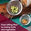 3X Kitchen Sieves Stainless Steel Mesh Design Long Handle Food