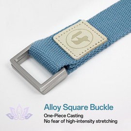 Yoga Straps 1.8M or 2.5M, Durable Cotton Yoga Straps for Stretching, Adjustable Yoga Belt Strap for Yoga, Dance, Gym Workouts (Blue, 2.5M 1PCS)