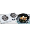 Courant Double Burner, 1700W Hot-Plate, White Countertop Burner, Portable Electric