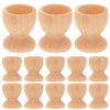 Toddmomy 24Pcs Wooden Egg Cups Easter Egg Cup Wood Egg