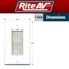 RiteAV - Single Gang Wall Plate with Brush Bristles -
