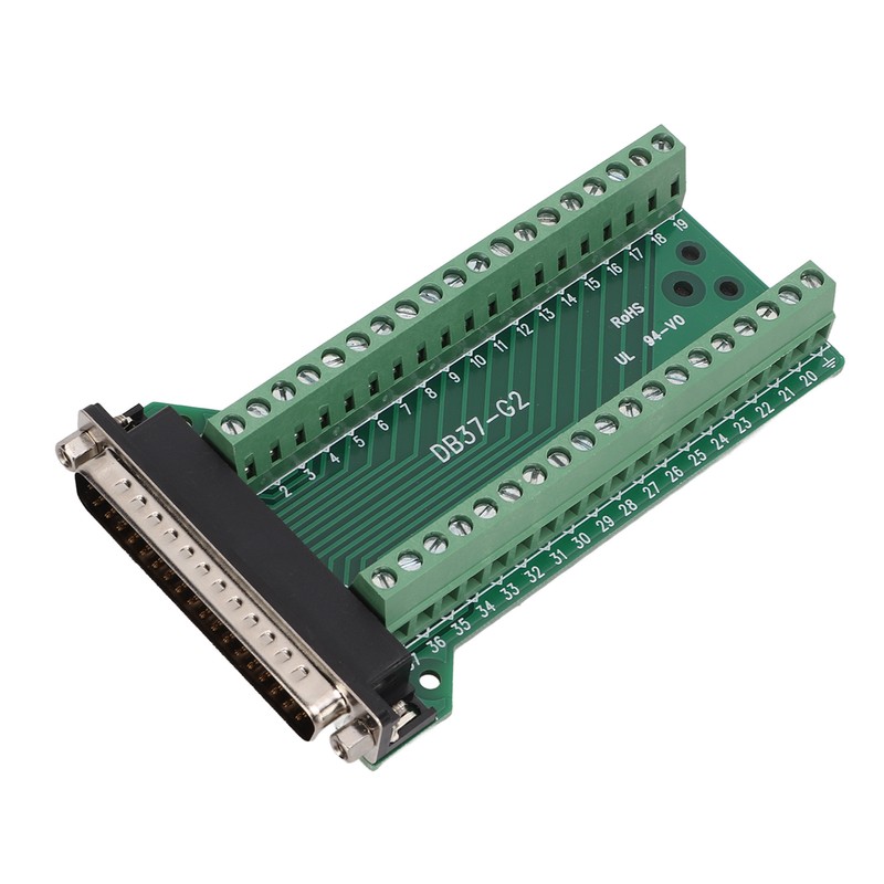 DB37 Breakout Connector Terminal Board Straight PCB Insulated Anti Interference