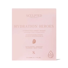 Hydration Heroes Sheet Masks by Sculpted by Aimee – Includes 3 Moisturising, Earth Friendly, Vegan Masks to Nourish Dehydrated Skin