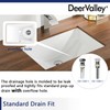 DeerValley DV-1U101 Ally Undermount Bathroom Sink Rectangular, 21'' x 15''
