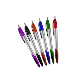 8 Pack 2-in-1 Ballpoint Pens with Stylus for Touchscreens, Multi-Function Ballpoint Pens in Black Ink, Assorted Trim Colors, (8 Pack)