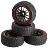 Vgoohobby 12mm Hex Wheel Rims & Rubber Tires Compatible with